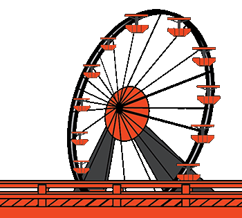 illustration of ferris wheel by Jen Strum, Silver Summer Creative