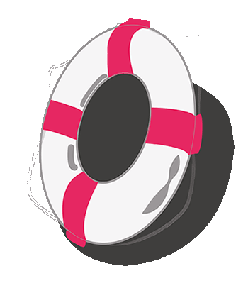 illustration of life preserver by Jen Strum, Silver Summer Creative
